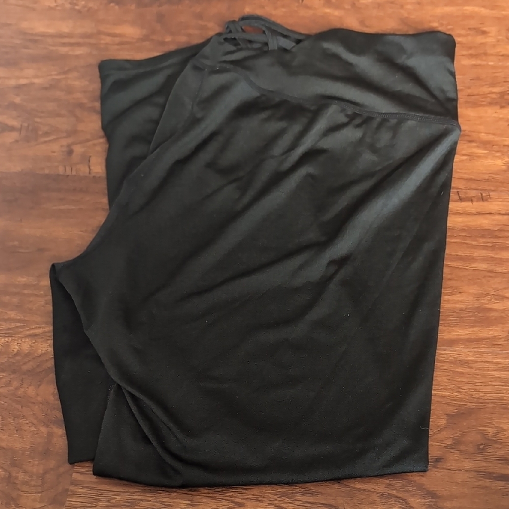R2 Black Pencil Wrap‎ Midi Leggings